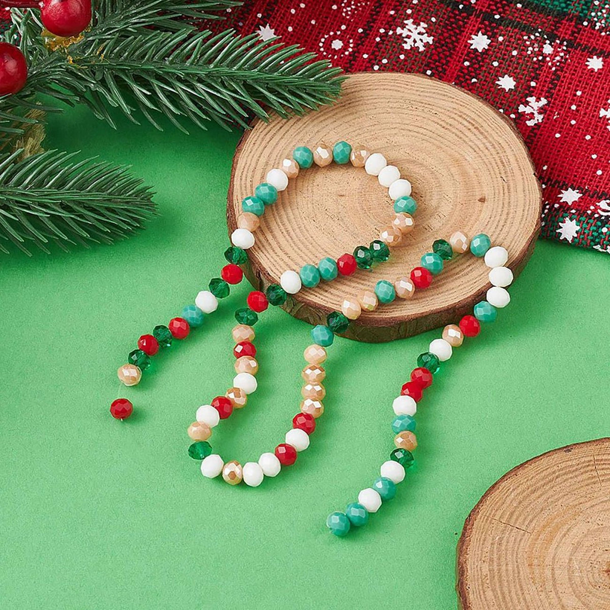 Rondellen aus facettiertem Glas 6x5 mm - Mehrfarbig - PerlineBeads SA