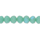 Rondellen aus facettiertem Glas 6x5 mm - Turquoise - PerlineBeads