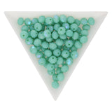 Rondellen aus facettiertem Glas 6x5 mm - Turquoise - PerlineBeads