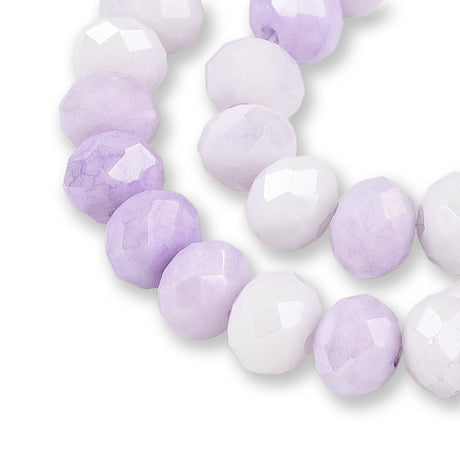 Rondellen aus facettiertem Glas 7x5.5 mm - Lilac - PerlineBeads SA