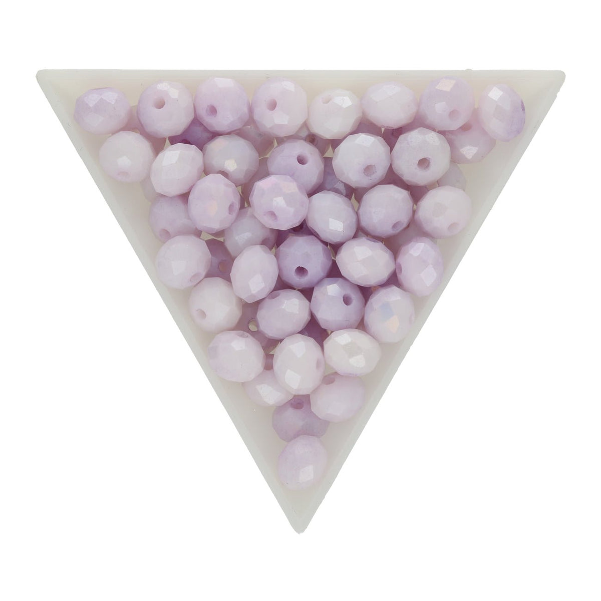 Rondellen aus facettiertem Glas 7x5.5 mm - Lilac - PerlineBeads SA