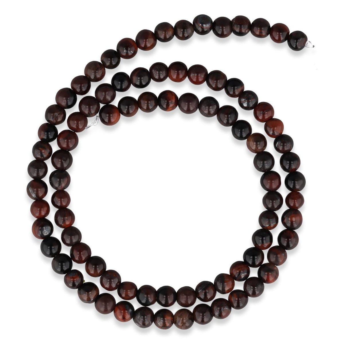 Rotes Tigerauge Perlen · rund · 4 mm - PerlineBeads SA