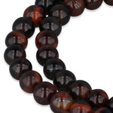 Rotes Tigerauge Perlen · rund · 6 mm - PerlineBeads SA