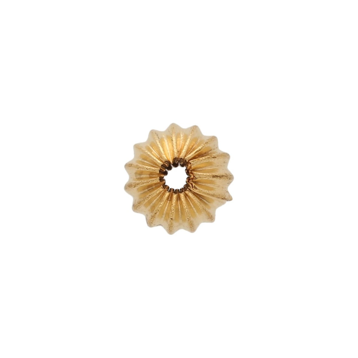 Runde gewellte Metallperle ∅ ca. 8 mm - Vergoldet (10 Stk.) - PerlineBeads SA