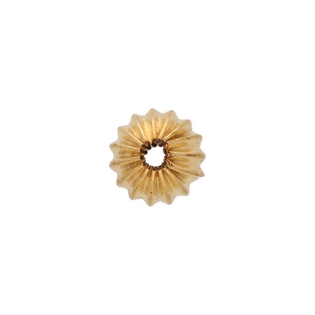 Runde gewellte Metallperle ∅ ca. 8 mm - Vergoldet (10 Stk.) - PerlineBeads SA