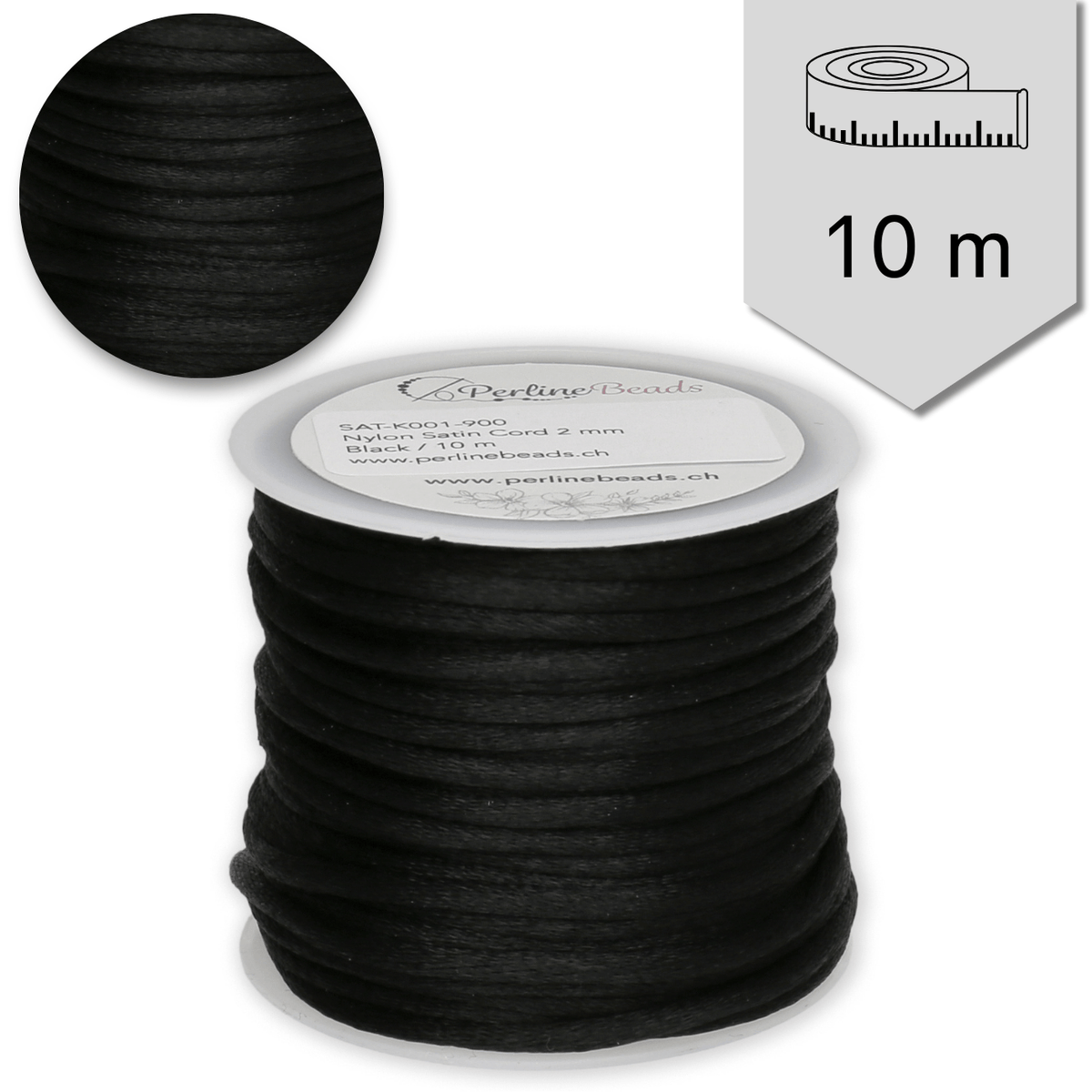Satin Kordel ∅ 2 mm - 10 meter - PerlineBeads SA