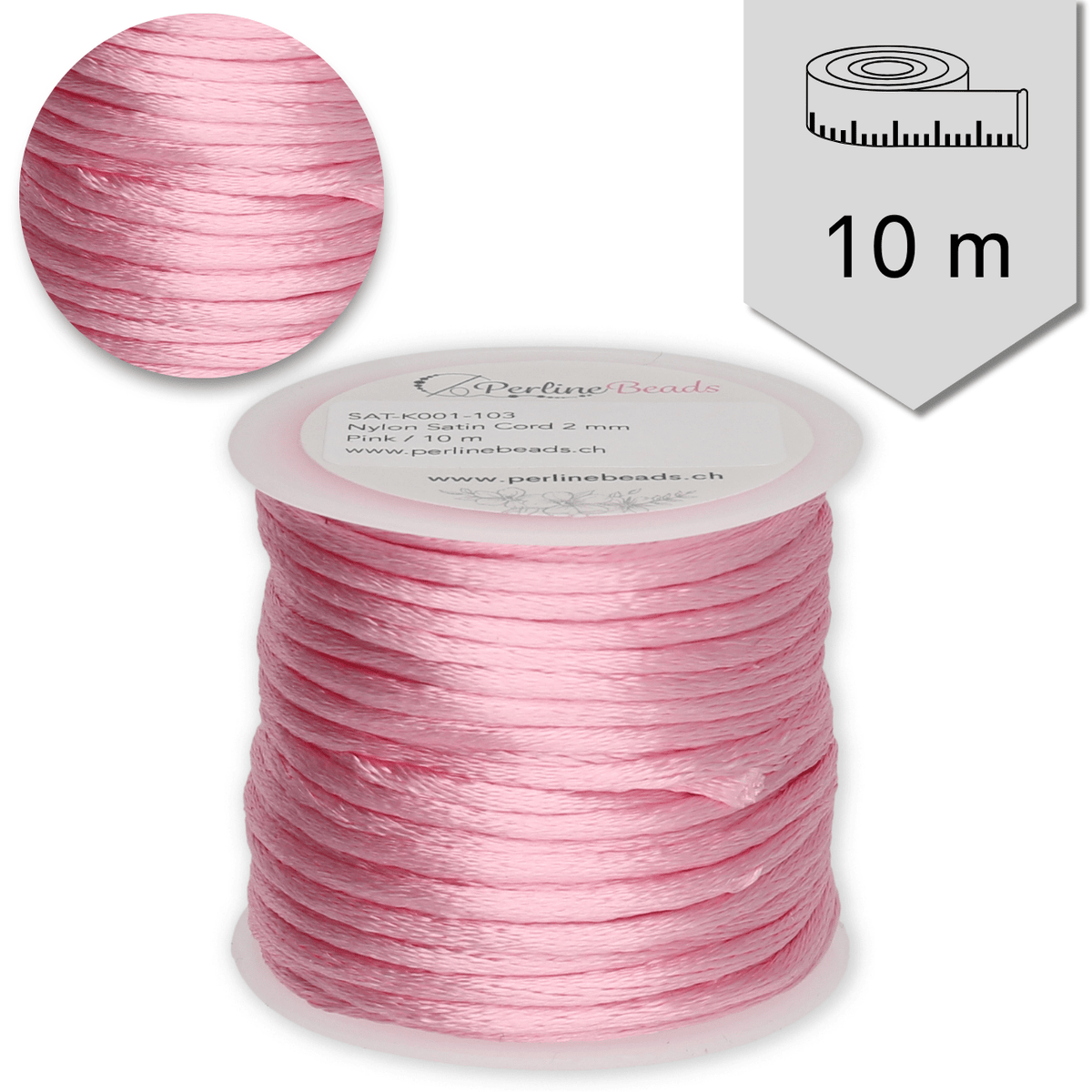 Satin Kordel ∅ 2 mm - 10 meter - PerlineBeads SA
