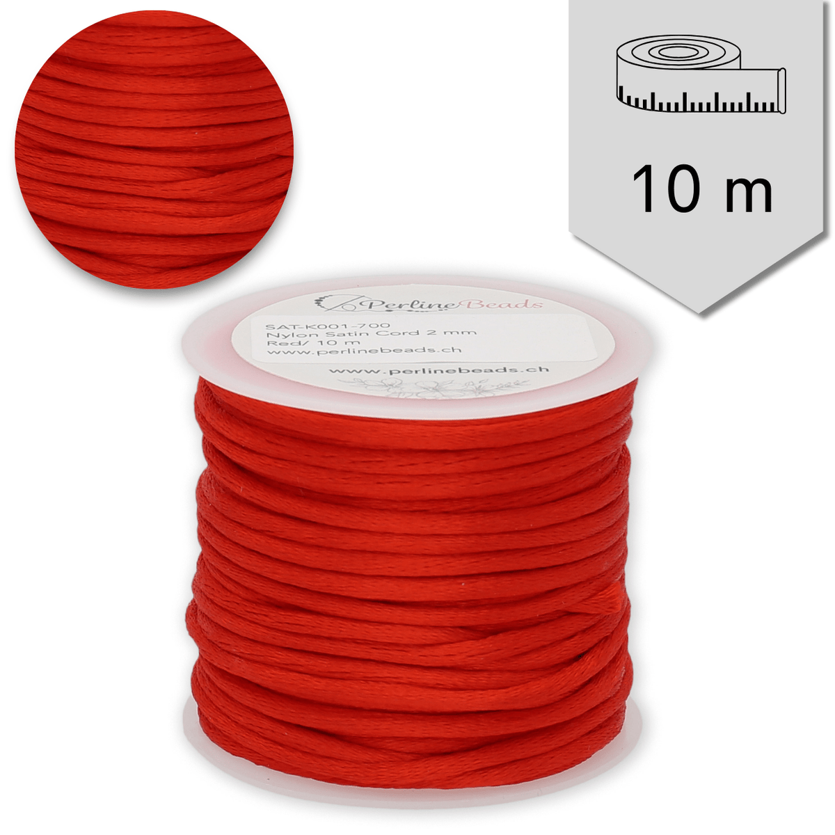 Satin Kordel ∅ 2 mm - 10 meter - PerlineBeads SA