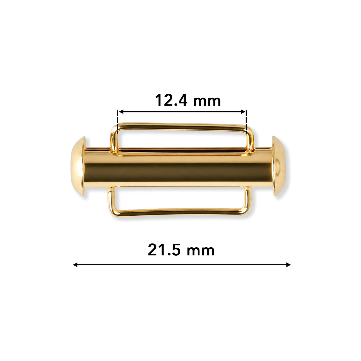 Schiebeverschluss für Webbänder 21,5 mm - vergoldet - PerlineBeads SA