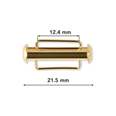 Schiebeverschluss für Webbänder 21,5 mm - vergoldet - PerlineBeads SA
