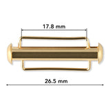 Schiebeverschluss für Webbänder 26,5 mm - vergoldet - PerlineBeads SA