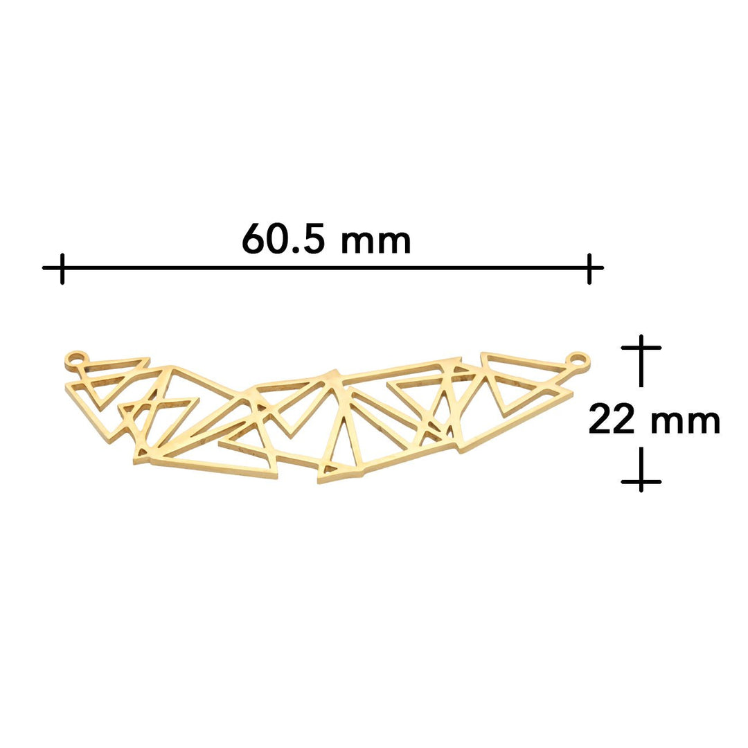 Schmuckverbinder Geometrisch Edelstahl – Farbe Gold - PerlineBeads