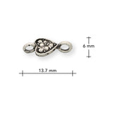 Schmuckverbinder "Herz" – Farbe antik Silber - PerlineBeads SA