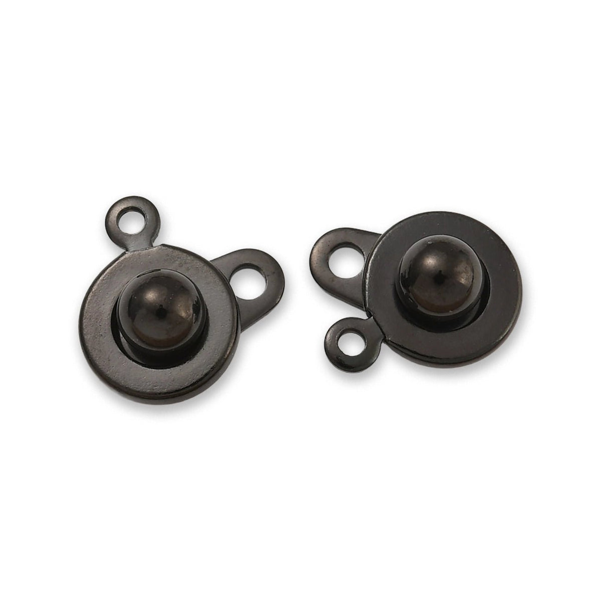 Schnappverschluss aus Edelstahl – Farbe Schwarz - PerlineBeads SA