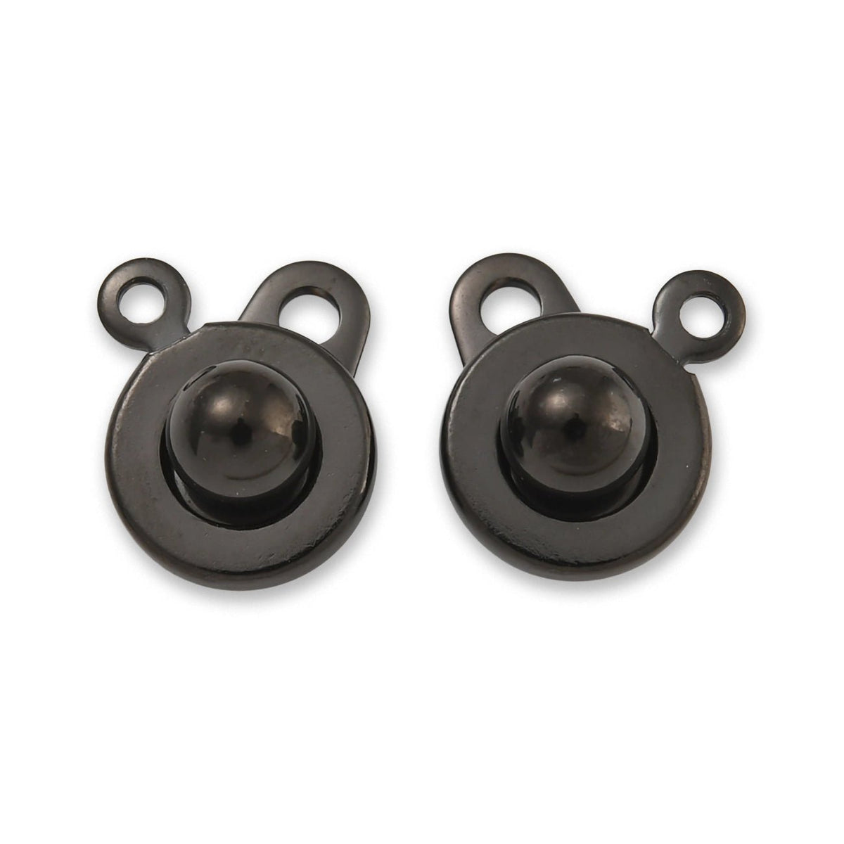 Schnappverschluss aus Edelstahl – Farbe Schwarz - PerlineBeads SA