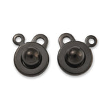 Schnappverschluss aus Edelstahl – Farbe Schwarz - PerlineBeads SA