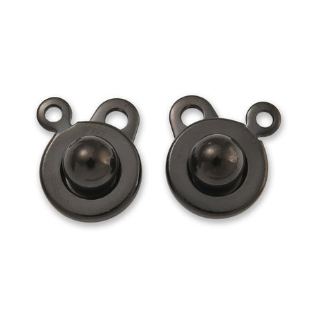 Schnappverschluss aus Edelstahl – Farbe Schwarz - PerlineBeads SA