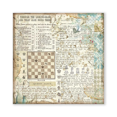Scrapbook - Block "Alice" Backgrounds - Double Face - 10 Seiten - 20,3 x 20,3 (8x8 inch) - PerlineBeads SA