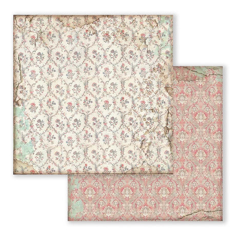 Scrapbook - Block "Alice" Backgrounds - Double Face - 10 Seiten - 20,3 x 20,3 (8x8 inch) - PerlineBeads SA