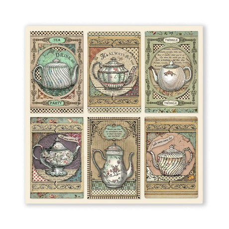 Scrapbook - Block "Alice in Wonderland" - Double Face - 10 Seiten - 30,5 x 30,5 cm (12 x 12 inch) - PerlineBeads SA