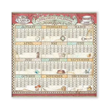 Scrapbook - Block "Alice Through the Looking Glass" - Double Face - 10 Seiten - 20,3 x 20,3 (8x8 inch) - PerlineBeads SA