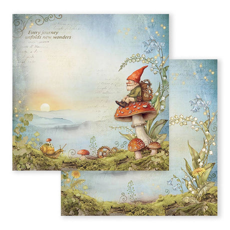 Scrapbook - Block "Hidde Grove" - Double Face - 10 Seiten - 30,5 x 30,5 cm (12 x 12 inch) - PerlineBeads SA
