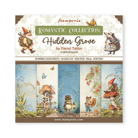 Scrapbook - Block "Hidde Grove" - Double Face - 10 Seiten - 30,5 x 30,5 cm (12 x 12 inch) - PerlineBeads SA