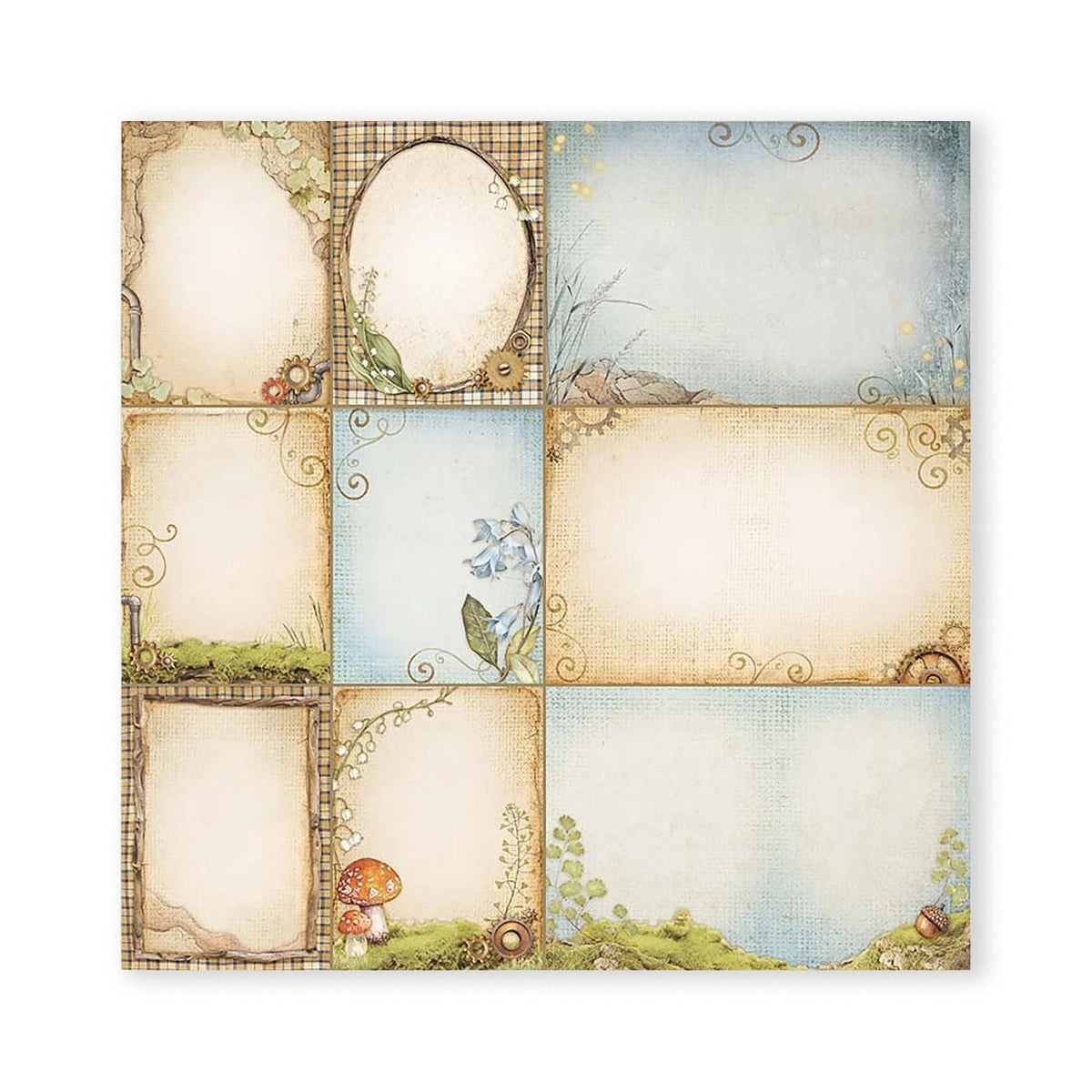Scrapbook - Block "Hidde Grove" - Double Face - 10 Seiten - 30,5 x 30,5 cm (12 x 12 inch) - PerlineBeads SA