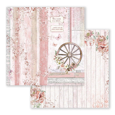 Scrapbook - Block "Roseland" - Double Face - 10 Seiten - 20,3 x 20,3 (8x8 inch) - PerlineBeads SA