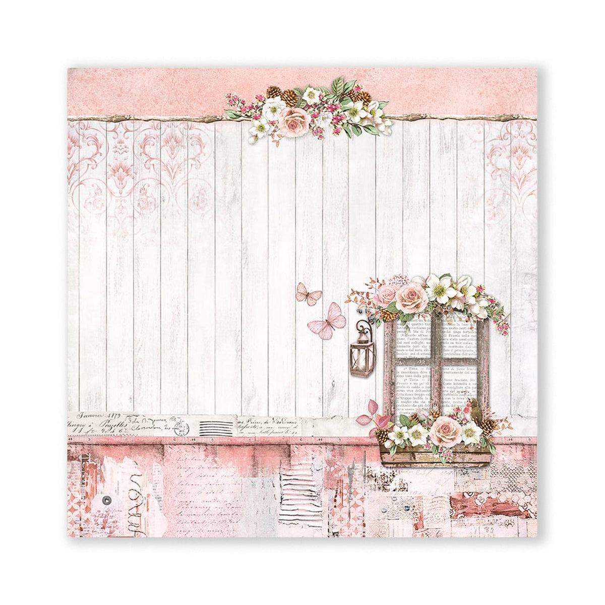Scrapbook - Block "Roseland" - Double Face - 10 Seiten - 20,3 x 20,3 (8x8 inch) - PerlineBeads SA