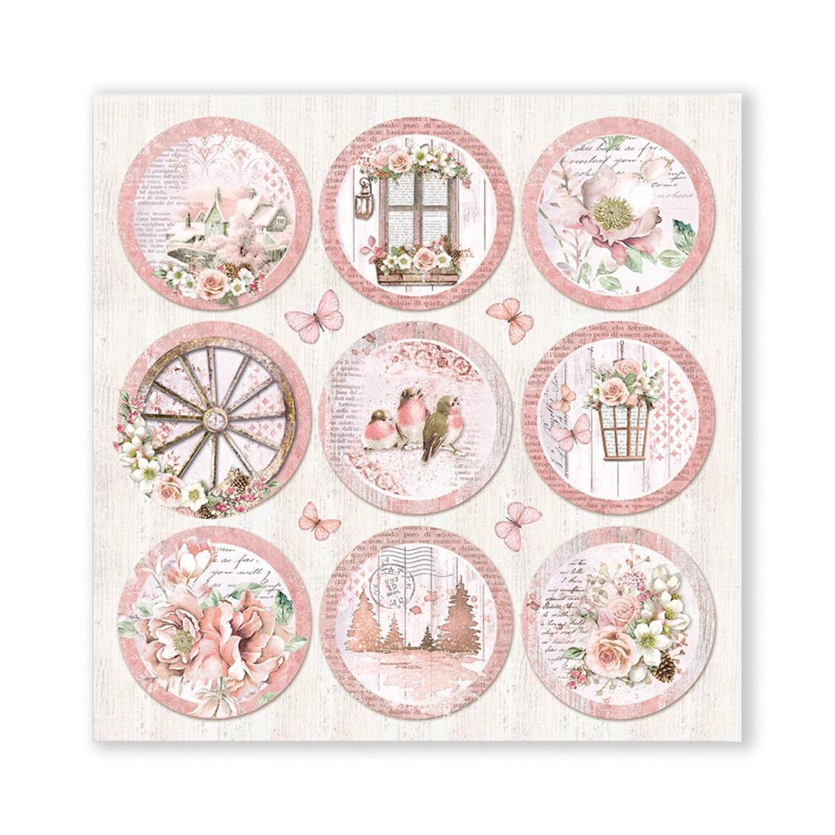 Scrapbook - Block "Roseland" - Double Face - 10 Seiten - 20,3 x 20,3 (8x8 inch) - PerlineBeads SA