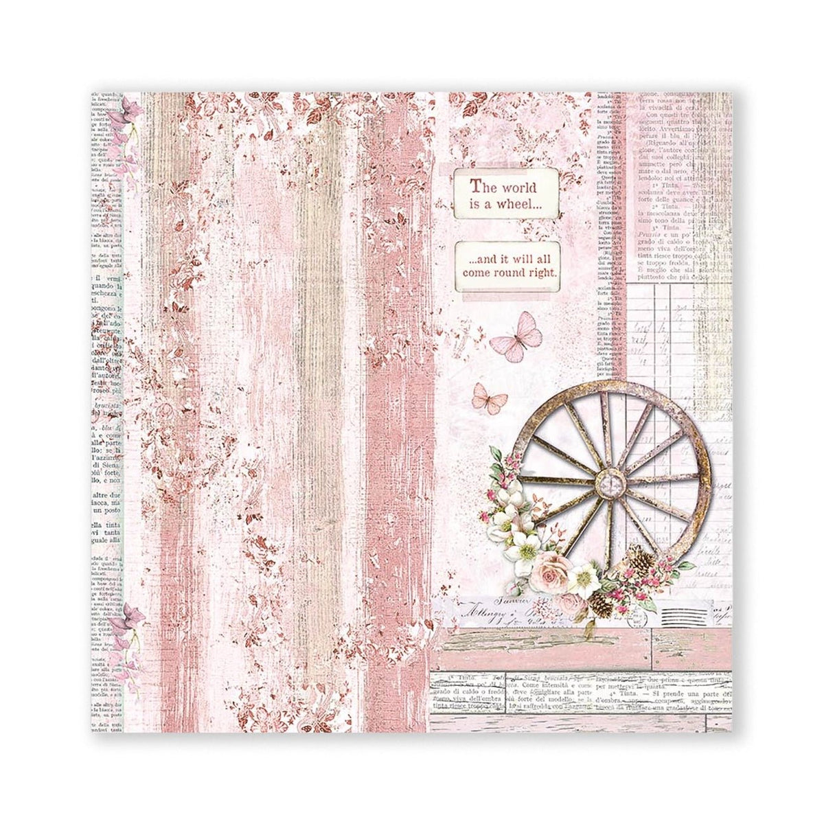 Scrapbook - Block "Roseland" - Double Face - 10 Seiten - 20,3 x 20,3 (8x8 inch) - PerlineBeads SA