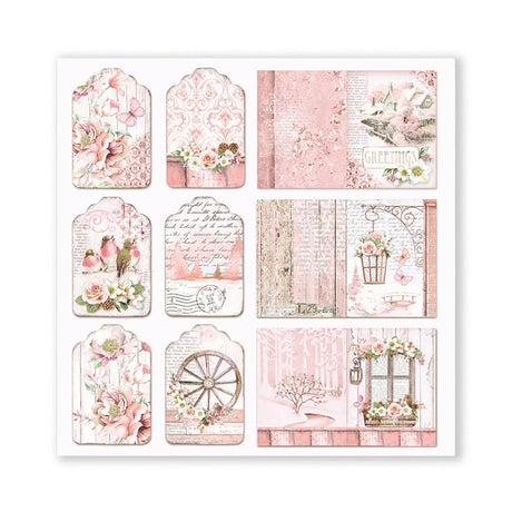 Scrapbook - Block "Roseland" - Double Face - 10 Seiten - 20,3 x 20,3 (8x8 inch) - PerlineBeads SA