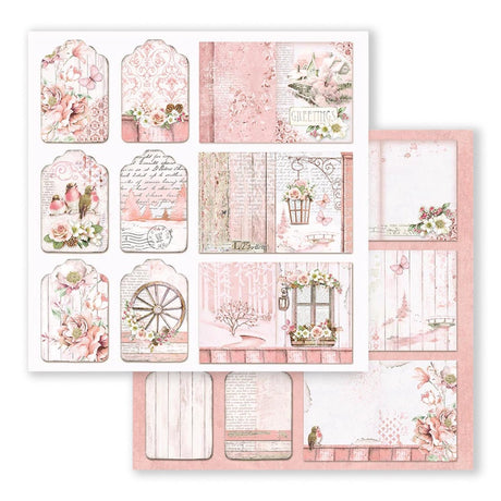 Scrapbook - Block "Roseland" - Double Face - 10 Seiten - 20,3 x 20,3 (8x8 inch) - PerlineBeads SA