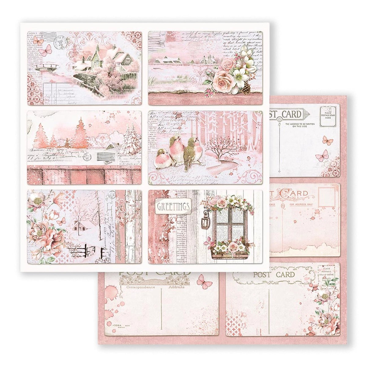 Scrapbook - Block "Roseland" - Double Face - 10 Seiten - 20,3 x 20,3 (8x8 inch) - PerlineBeads SA