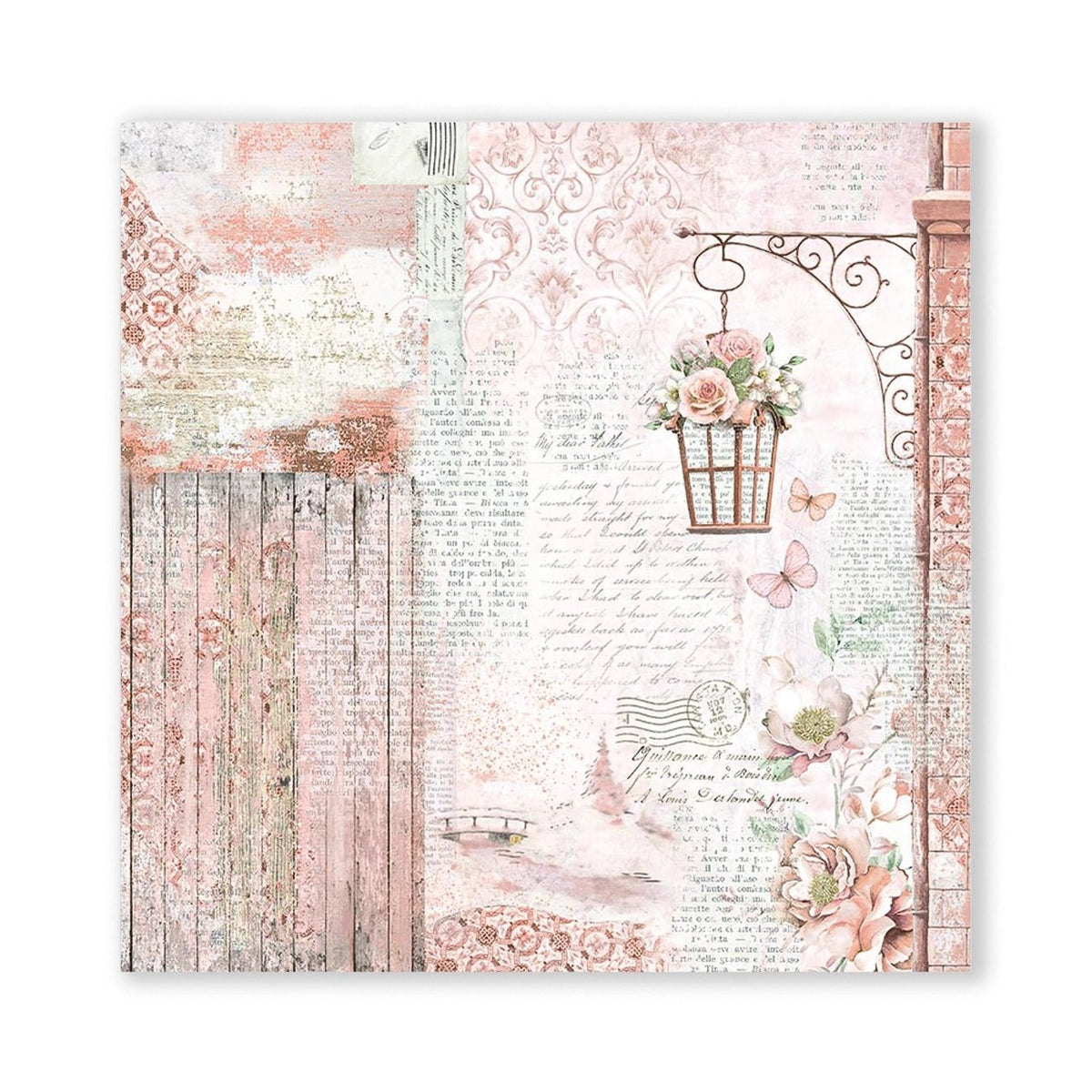 Scrapbook - Block "Roseland" - Double Face - 10 Seiten - 20,3 x 20,3 (8x8 inch) - PerlineBeads SA