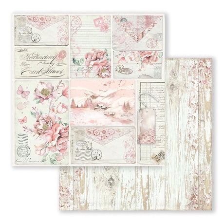 Scrapbook - Block "Roseland" - Double Face - 10 Seiten - 20,3 x 20,3 (8x8 inch) - PerlineBeads SA