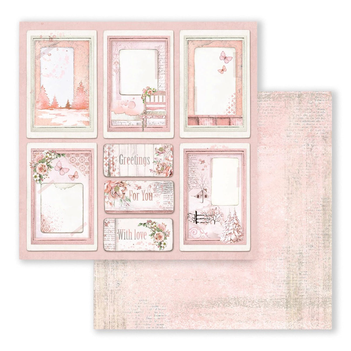 Scrapbook - Block "Roseland" - Double Face - 10 Seiten - 20,3 x 20,3 (8x8 inch) - PerlineBeads SA