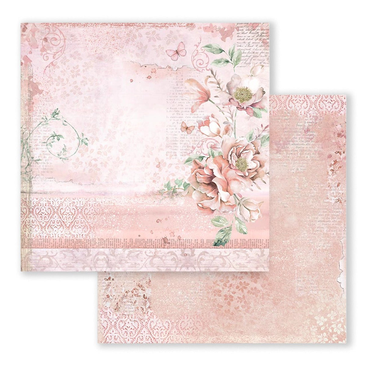 Scrapbook - Block "Roseland" - Double Face - 10 Seiten - 20,3 x 20,3 (8x8 inch) - PerlineBeads SA