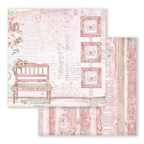 Scrapbook - Block "Roseland" - Double Face - 10 Seiten - 20,3 x 20,3 (8x8 inch) - PerlineBeads SA