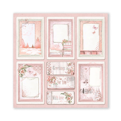Scrapbook - Block "Roseland" - Double Face - 10 Seiten - 20,3 x 20,3 (8x8 inch) - PerlineBeads SA