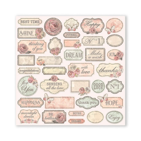 Scrapbook - Block "Shabby Rose" - Double Face - 10 Seiten - 20,3 x 20,3 (8x8 inch) - PerlineBeads SA