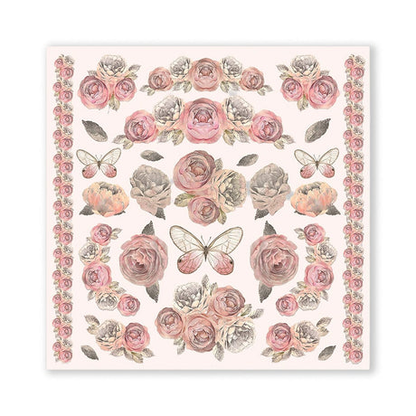 Scrapbook - Block "Shabby Rose" - Double Face - 10 Seiten - 20,3 x 20,3 (8x8 inch) - PerlineBeads SA