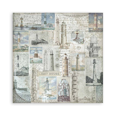 Scrapbook - Block "Silent Sea" Backgrounds - Double Face - 10 Seiten - 20,3 x 20,3 (8x8 inch) - PerlineBeads SA