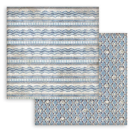 Scrapbook - Block "Silent Sea" Backgrounds - Double Face - 10 Seiten - 20,3 x 20,3 (8x8 inch) - PerlineBeads SA