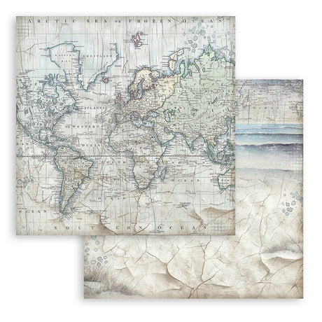 Scrapbook - Block "Silent Sea" Backgrounds - Double Face - 10 Seiten - 20,3 x 20,3 (8x8 inch) - PerlineBeads SA