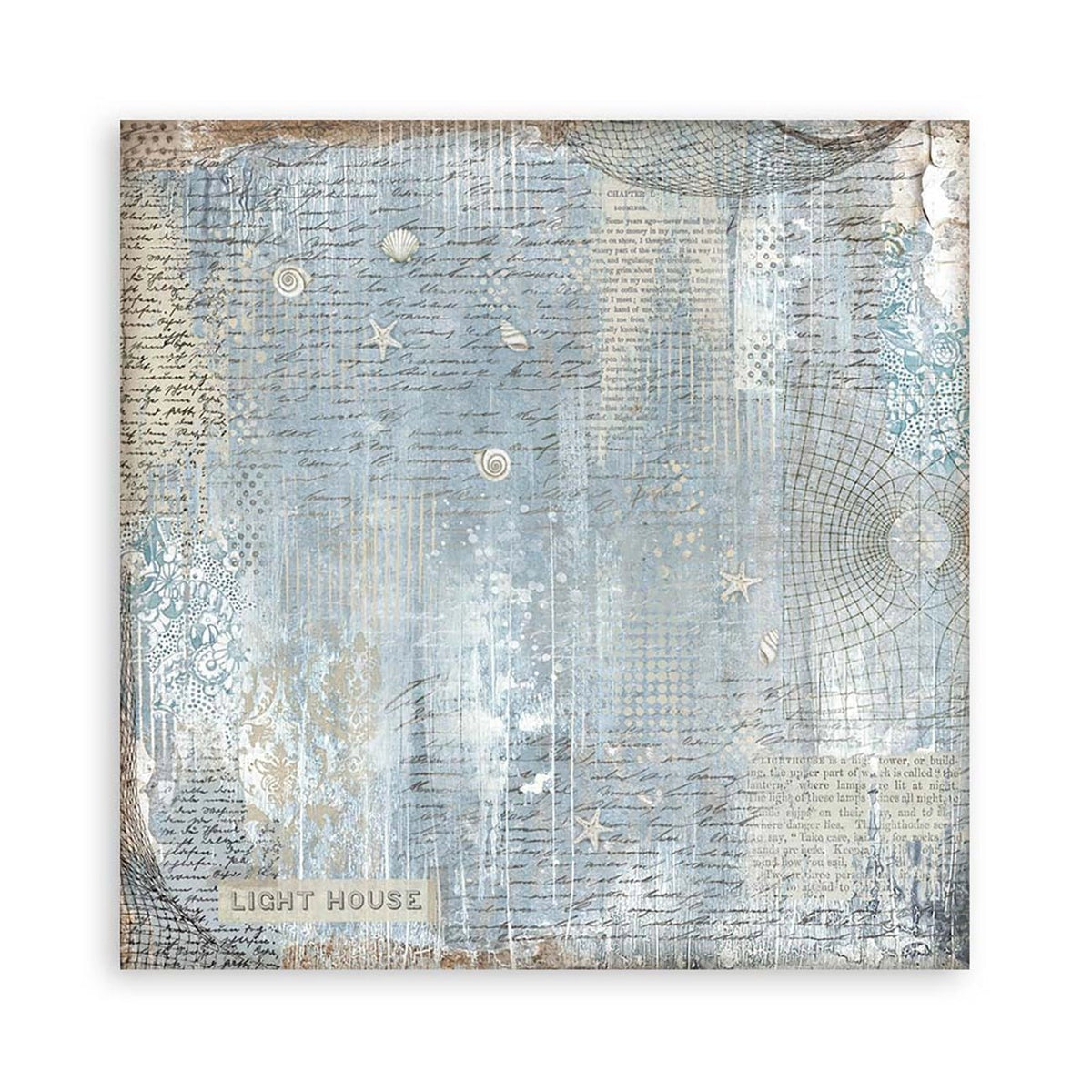 Scrapbook - Block "Silent Sea" Backgrounds - Double Face - 10 Seiten - 20,3 x 20,3 (8x8 inch) - PerlineBeads SA