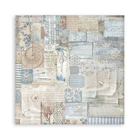 Scrapbook - Block "Silent Sea" Backgrounds - Double Face - 10 Seiten - 20,3 x 20,3 (8x8 inch) - PerlineBeads SA