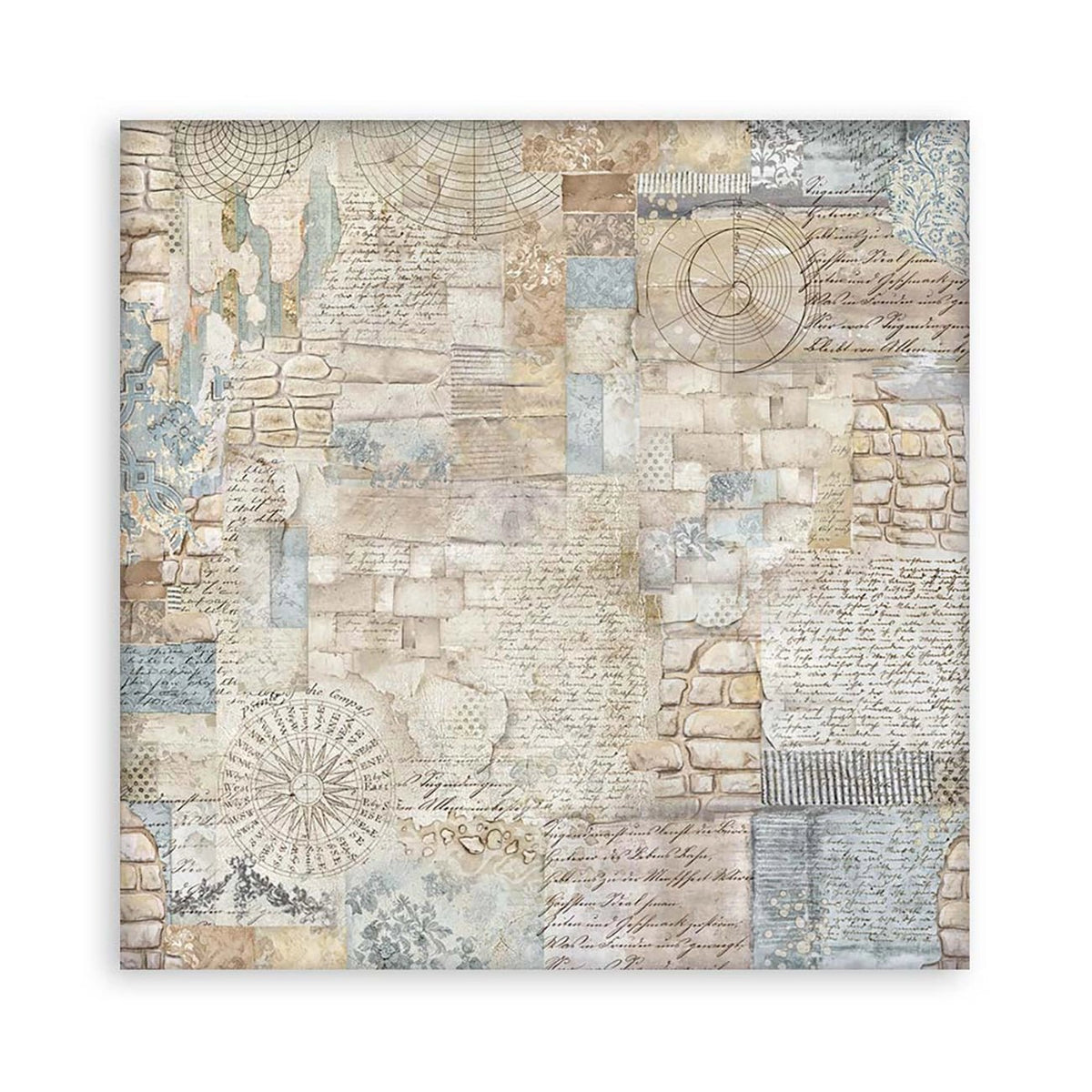 Scrapbook - Block "Silent Sea" Backgrounds - Double Face - 10 Seiten - 20,3 x 20,3 (8x8 inch) - PerlineBeads SA
