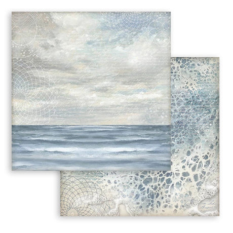 Scrapbook - Block "Silent Sea" Backgrounds - Double Face - 10 Seiten - 20,3 x 20,3 (8x8 inch) - PerlineBeads SA